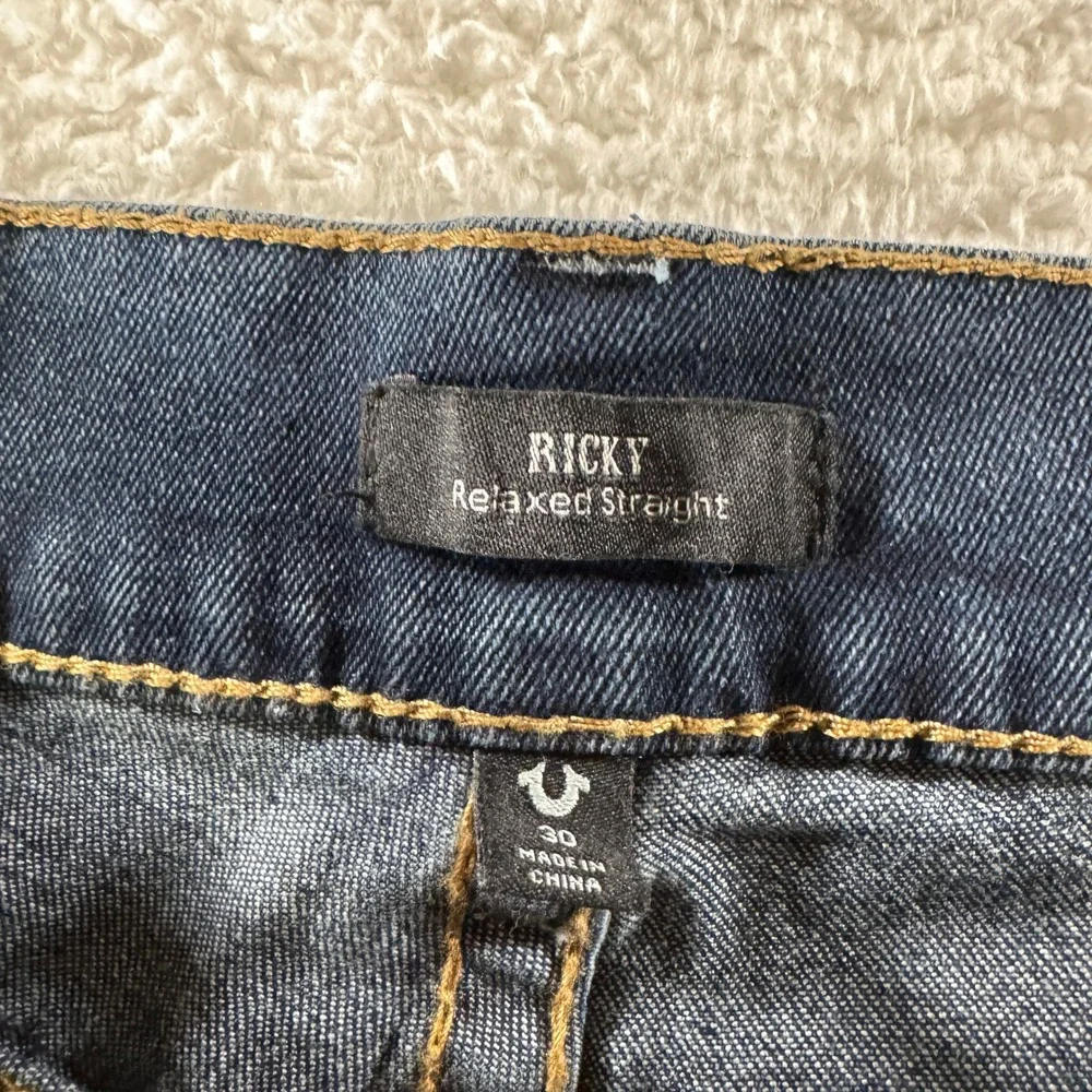 NWT True Religion Ricky Denim Shorts Men's Size 30 Relaxed Straight Raw Hem $159